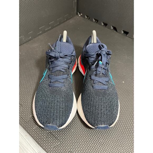 Nike React Infinity Run Flyknit 3 College Navy Metallic Silver Mens 6.5 Womens 8 - Picture 2 of 8
